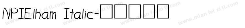 NPIElham Italic字体转换